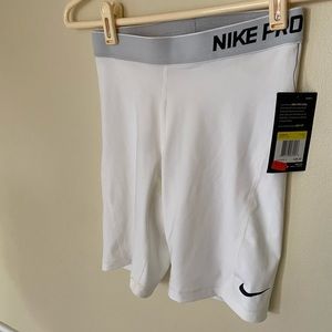 White Nike Basketball Spandex New with Tag